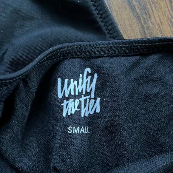 Unify The Ties Black Halter Top One Piece Bathing Suit - Picture 7 of 8